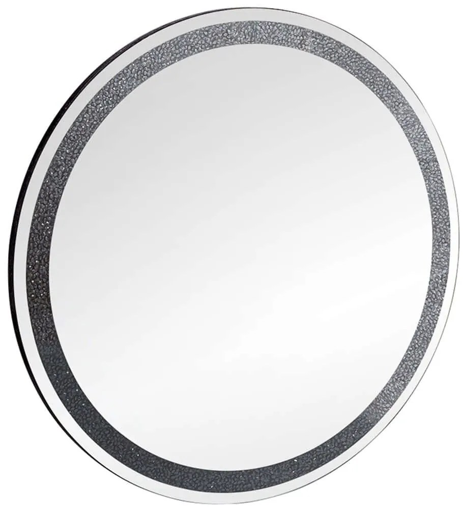 Καθρέπτης Τοίχου Tessa 2690102 Φ80cm Glitter Effect Black Mirrors &amp; More Γυαλί