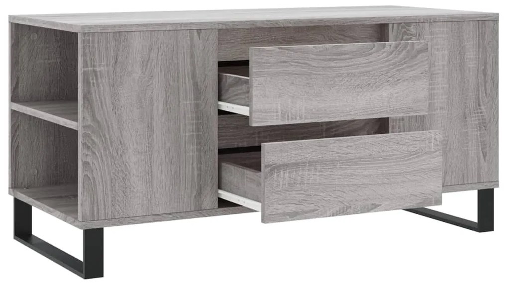 vidaXL Τραπεζάκι Σαλονιού Γκρι Sonoma 102x44,5x50 εκ.