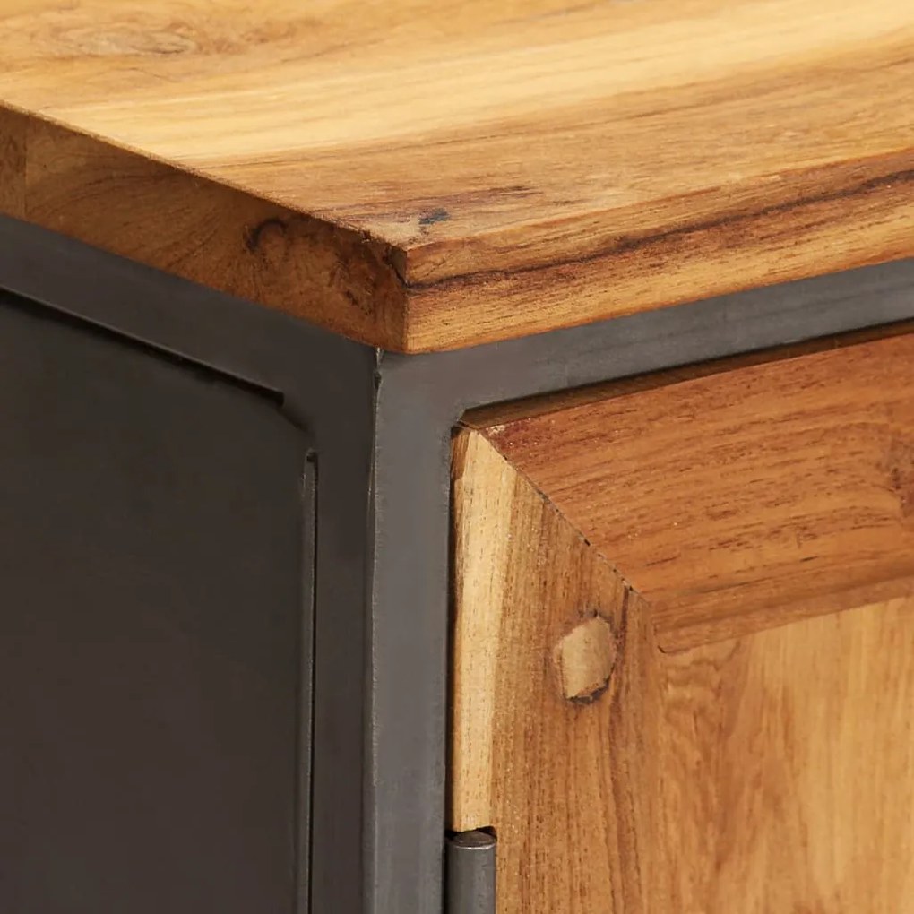 vidaXL Ντουλάπι 65 x 30 x 70 εκ. Ανακυκλωμένο Ξύλο Teak &amp; Ατσάλι