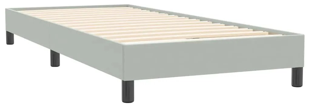 BOX SPRING ΚΡΕΒΑΤΙ ΜΕ ΣΤΡΩΜΑ ΑΝΟΙΧΤΟ ΓΚΡΙ 80X220 CM ΒΕΛΟΥΔΙΝΟ 3318219