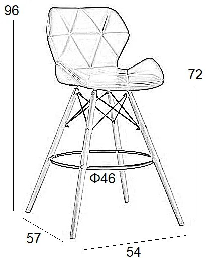 ΣΚΑΜΠΟ ΜΠΑΡ ΞΥΛΙΝΟ 2ΤΜΧ MARGO ΜΑΥΡΟ PU 54X57X96ΕΚ.