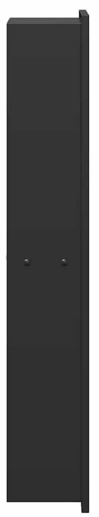 vidaXL Νίτσα Μπάνιου Μαύρο 60 x 20 x 9.5 εκ Ανοξείδωτο ατσάλι