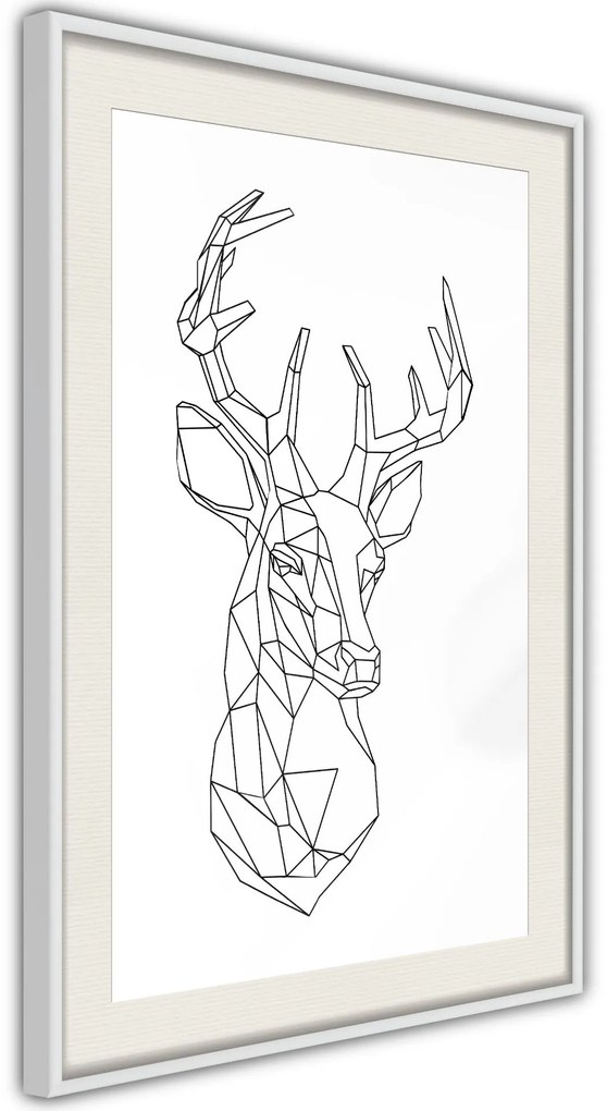 Αφίσα - Minimalist Deer - 20x30 - Χρυσό - Χωρίς πασπαρτού