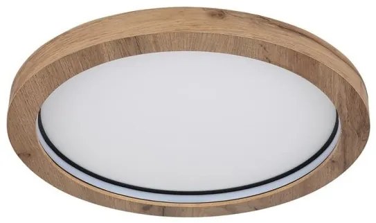 Πλαφονιέρα Φωτιστικό Οροφής LED RGB 24W/4W Καφέ-Μαύρο Branza 41374-24R Globo Lighting-41374-24R-Καφέ 41374-24R