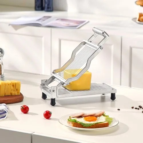 VEVOR Cheese Cutter with Wire Cheeser Butter Cutting 0.2" Thin Cheese Slicer