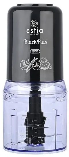 Estia Πολυκόπτης - Multi Με Πλαστικό Μπωλ 500ml 400W Black Plus Μαύρος 06-15107