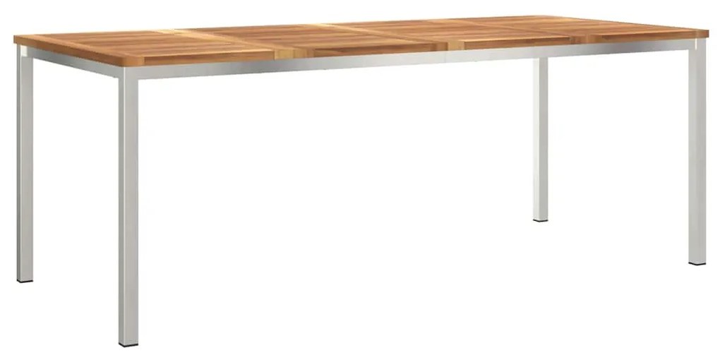 vidaXL Σέτ φαγητού για κήπο 7 pcs Καφέ Μασίφ ξύλο teak