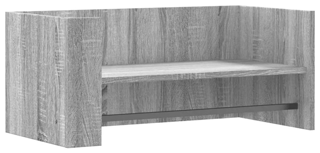 Ραφιέρα Τοίχου Γκρι Sonoma 70,5x35x30,5 εκ. Επεξεργασμένο Ξύλο - Γκρι