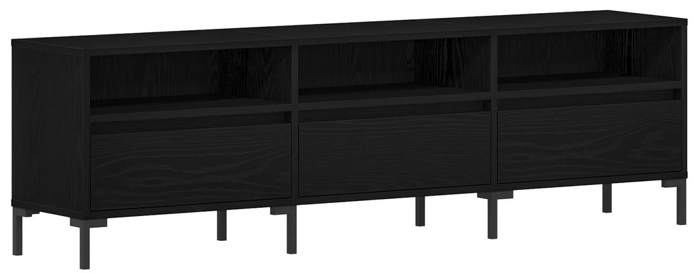 vidaXL Ντουλάπι Τηλεόρασης Μαύρη Δρυς 150x30x44,5 εκ Επεξεργασμένο Ξύλο