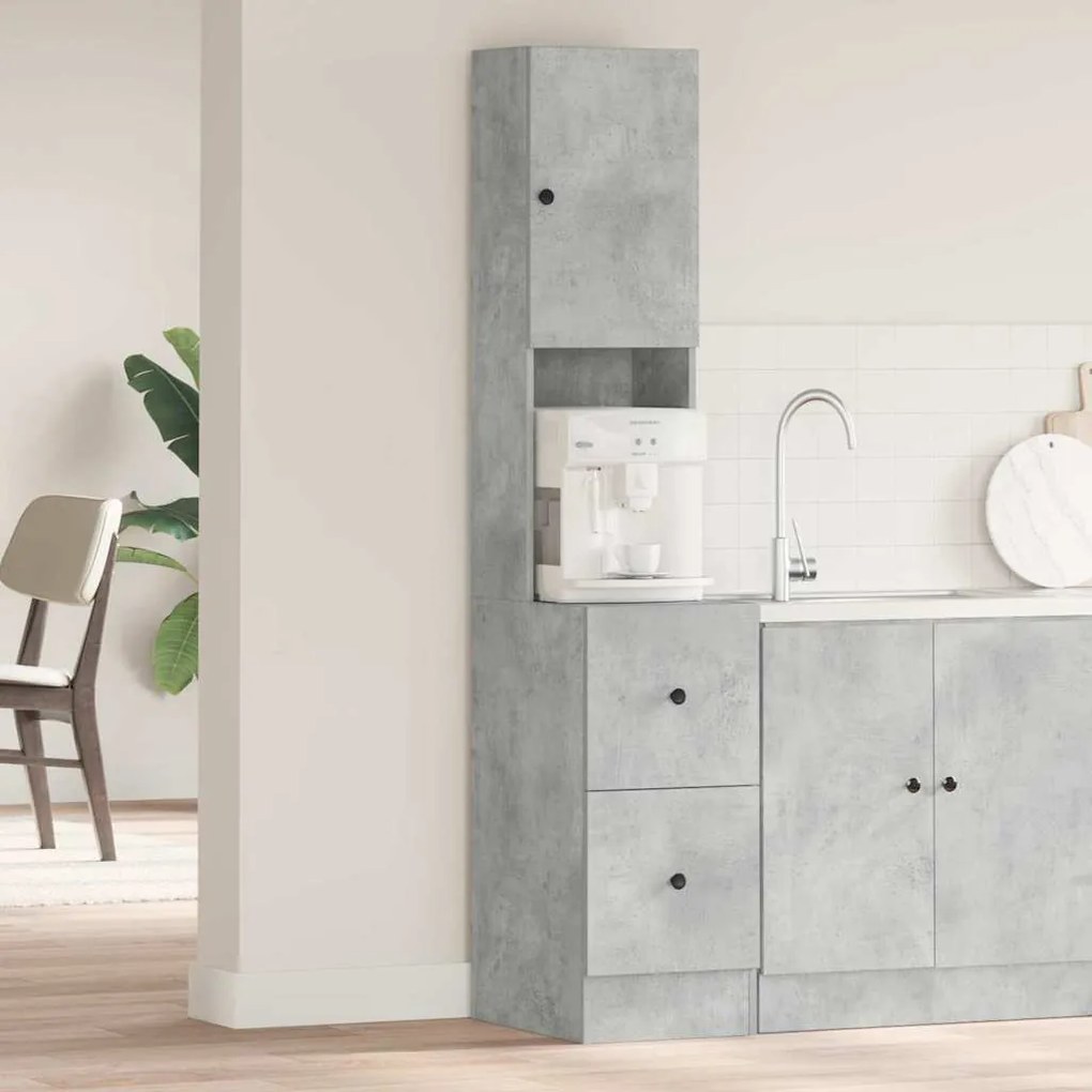 vidaXL Ντουλάπα Κουζίνας Γκρι 35 x 50 x 180 εκ. Επεξεργασμένο ξύλο