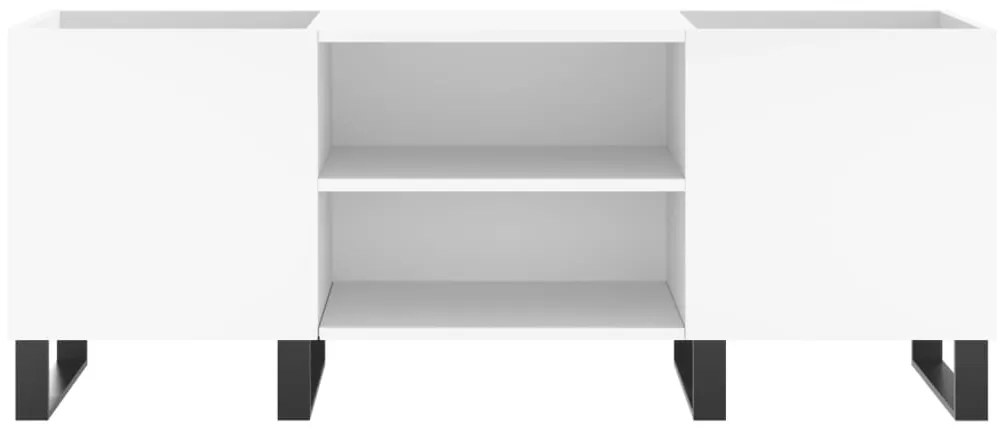 vidaXL Δισκοθήκη Λευκή 121 x 38 x 48 εκ. Επεξεργασμένο Ξύλο