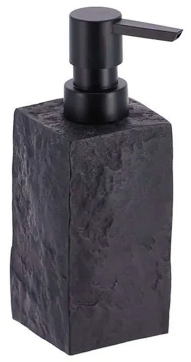 Δοχείο Κρεμοσάπουνου Stone 06.62120103 Black Polyresin
