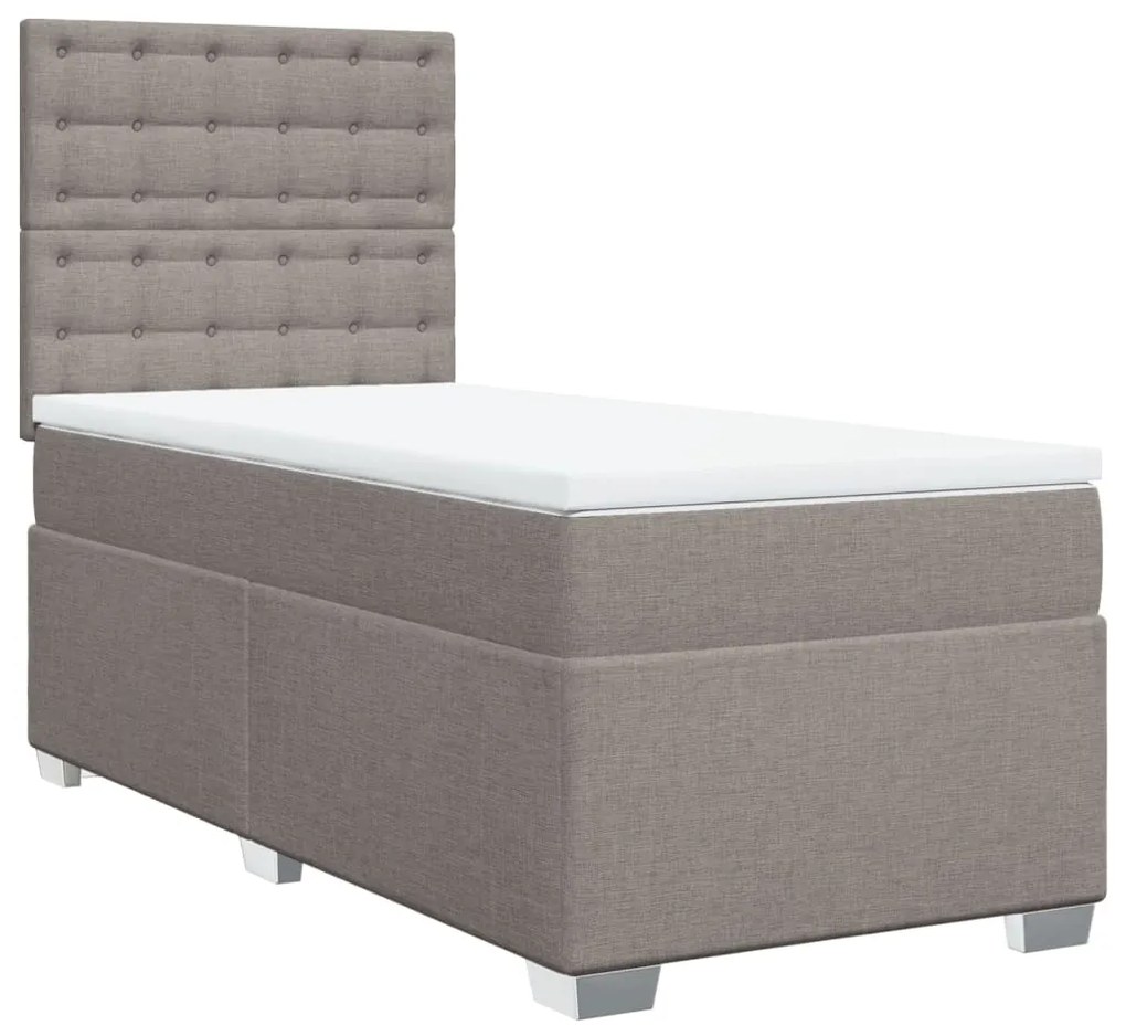 ΚΡΕΒΑΤΙ BOXSPRING ΜΕ ΣΤΡΩΜΑ TAUPE 100 X 200 ΕΚ. ΥΦΑΣΜΑΤΙΝΟ 3292717