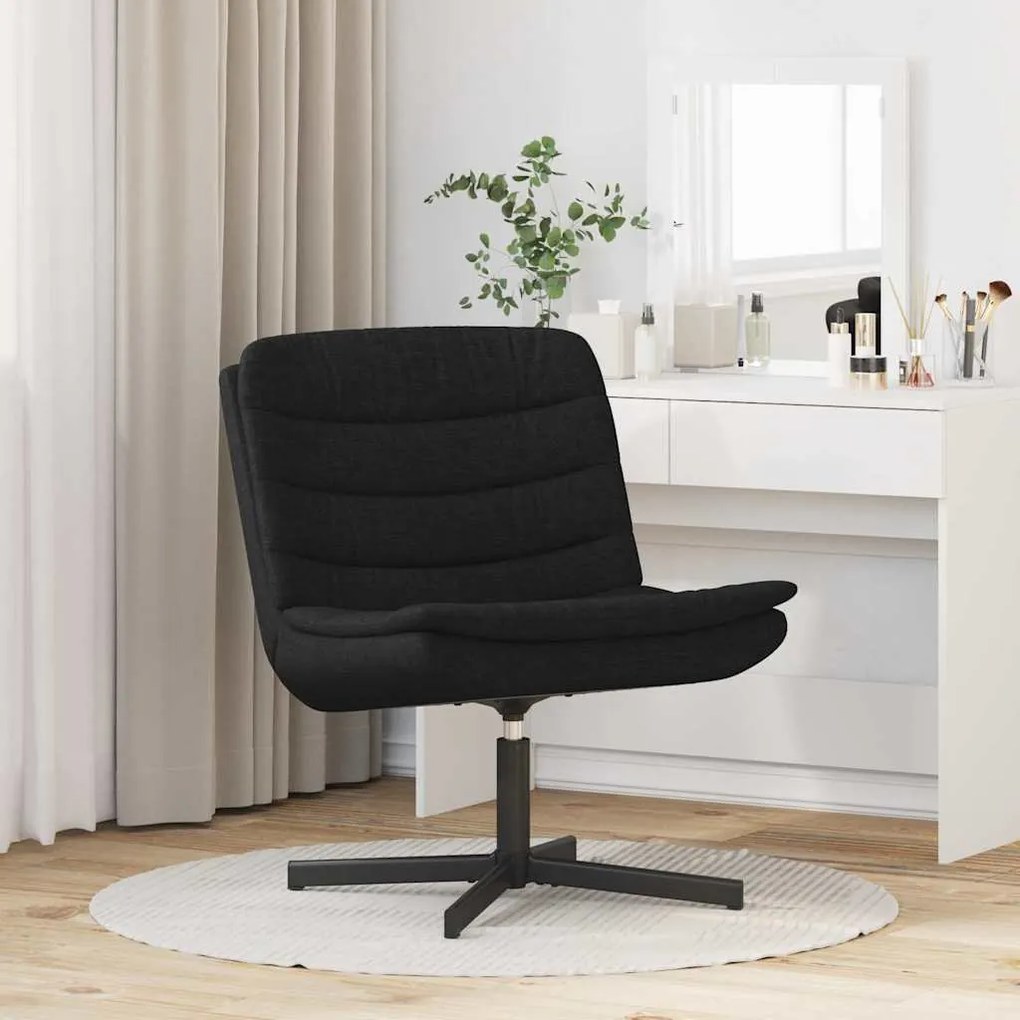 vidaXL Περιστρεφόμενη καρέκλα Μαύρο 63 x 75 x 76 εκ ύφασμα