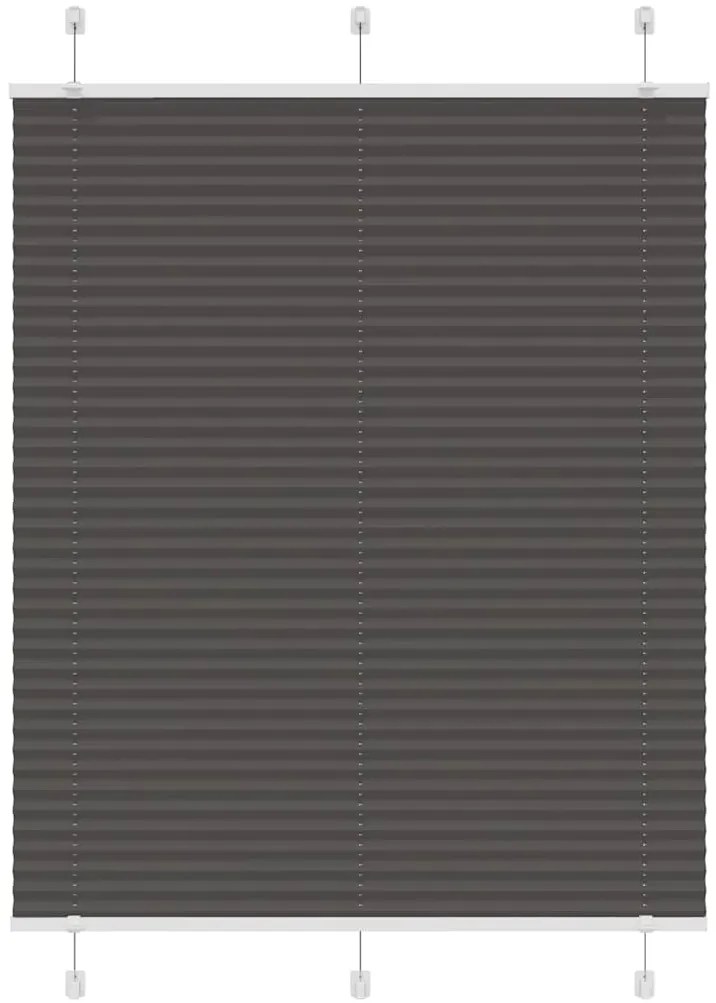 vidaXL Πλισέ περσίδα Μαύρο 110x100 cm Πλάτος υφάσματος 109,4 cm