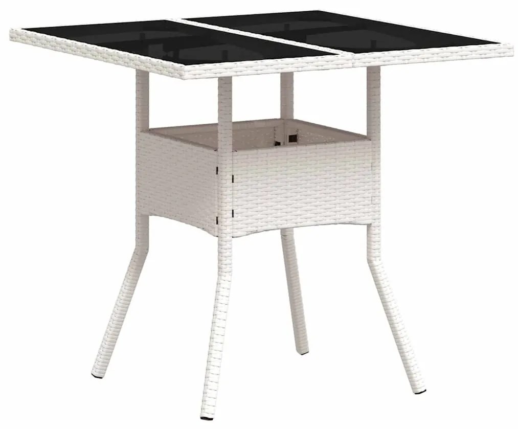 vidaXL Σέτ φαγητού για κήπο 5 pcs Ανοιχτό γκρι συνθετικό ρατάν