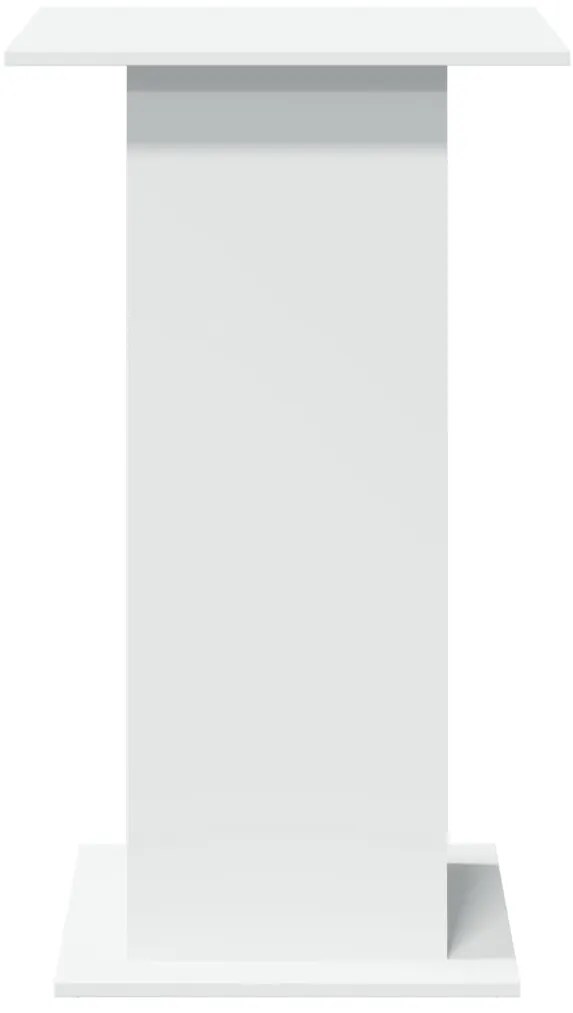 vidaXL Τραπέζι Μπαρ με Ράφια Λευκό 60x60x102 εκ. Επεξεργ. Ξύλο