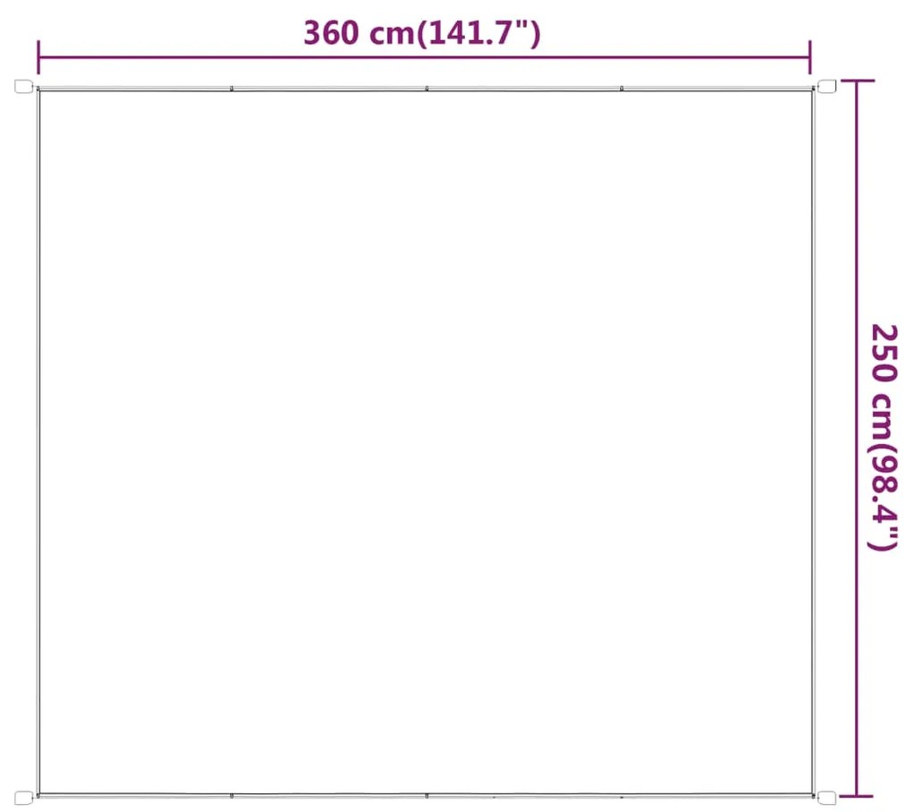 Τέντα Κάθετη Ανοιχτό Πράσινο 250 x 360 εκ. από Ύφασμα Oxford - Πράσινο