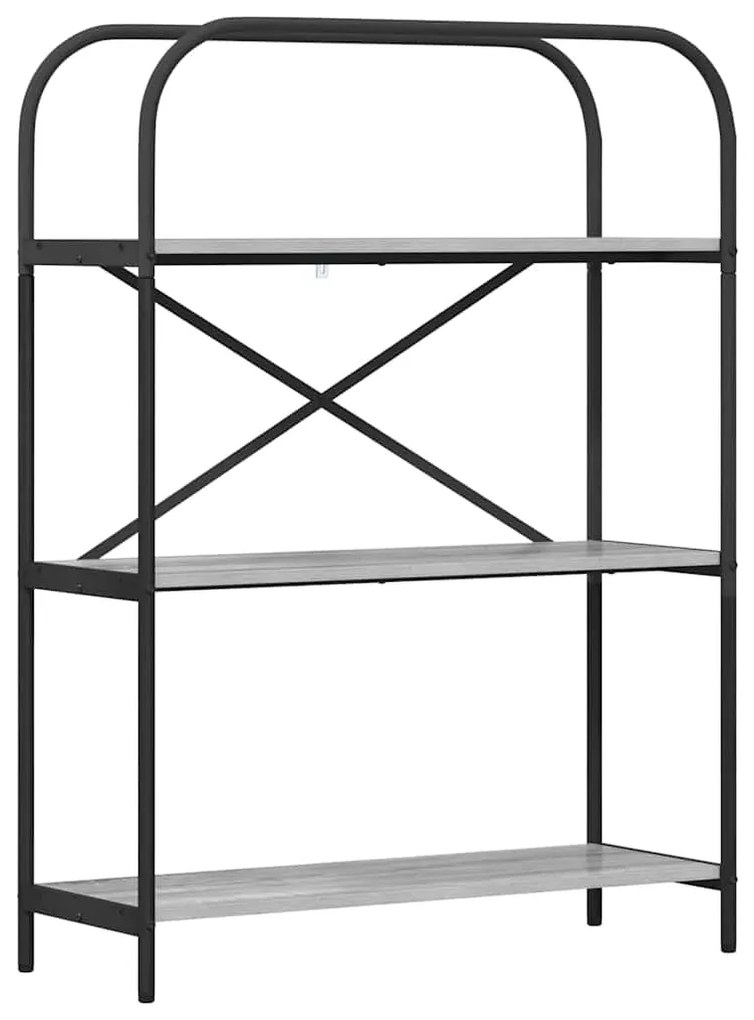vidaXL Ράφι Βιβλίων Γκρι sonoma 80 x 30 x 109 εκ Επεξεργασμένο ξύλο