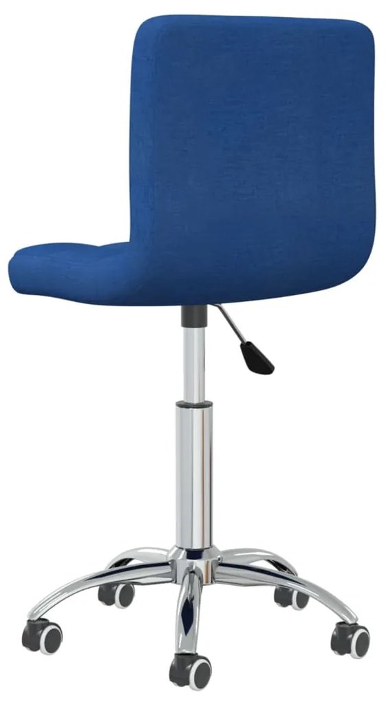vidaXL Καρέκλες Τραπεζαρίας Περιστρεφόμενες 2 τεμ. Μπλε Υφασμάτινες