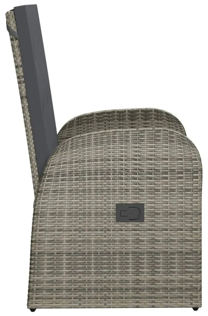 vidaXL Καρέκλες Κήπου Ανακλινόμενες 2 τεμ Συνθετικό Ρατάν με Μαξιλάρια