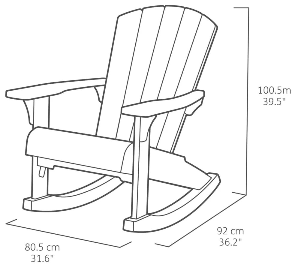 KETER ΚΟΥΝΙΣΤΗ ΠΟΛΥΘΡΟΝΑ ADIRONDACK TROY ΧΡΩΜΑ ΓΡΑΦΙΤΗ 441310