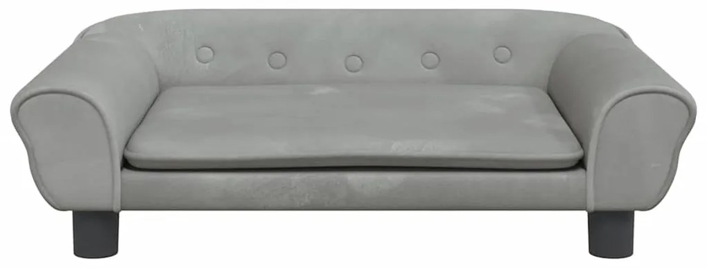 vidaXL Καναπές Παιδικός Ανοιχτό Γκρι 70 x 45 x 26 εκ. από Βελούδο