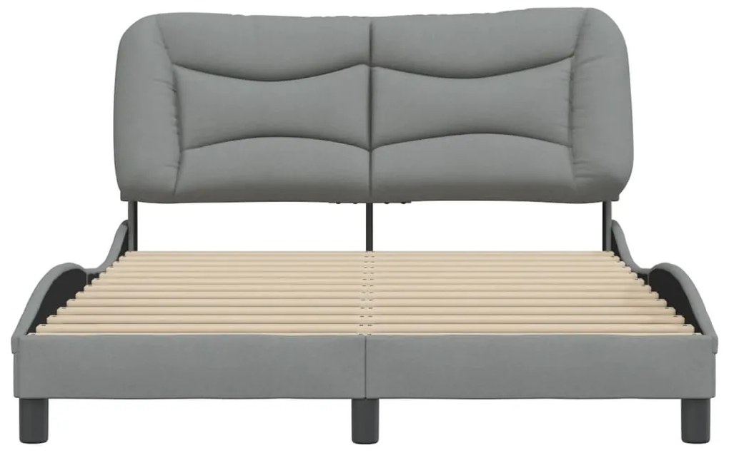 vidaXL Σκελετός Κρεβατιού Χωρίς Στρώμα Hvar Αν. Γκρι 120x200 εκ. Υφασμάτινο