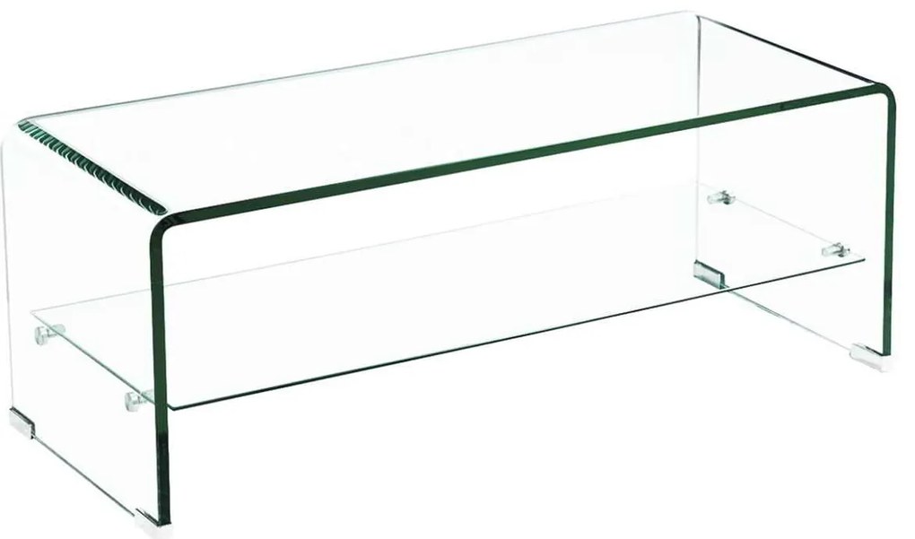 Τραπεζάκι σαλονιού γυαλί Glasser Clear 100x50x43cm