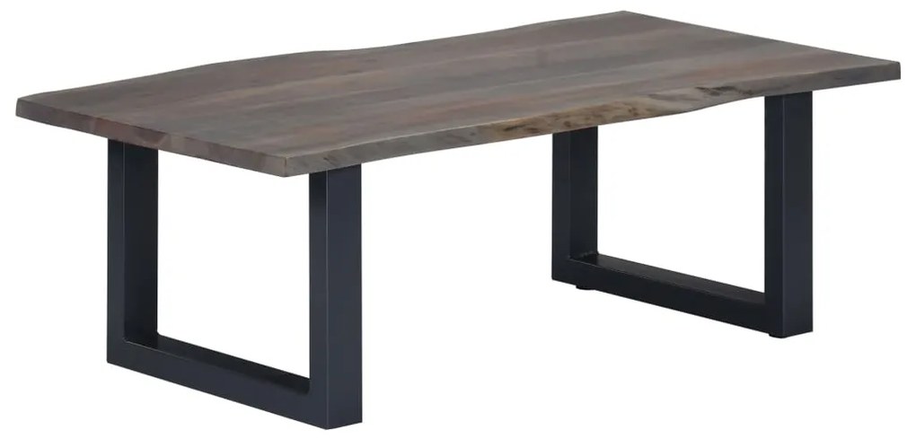 vidaXL Τραπεζάκι Σαλονιού Live Edge Γκρι 115x60x40 εκ. Ξύλο Ακακίας