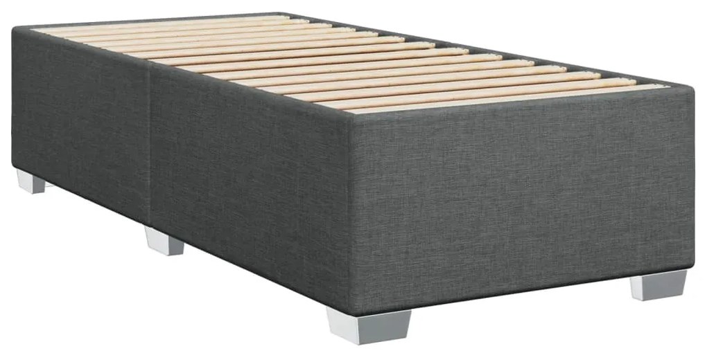 ΚΡΕΒΑΤΙ BOXSPRING ΜΕ ΣΤΡΩΜΑ ΣΚΟΥΡΟ ΓΚΡΙ 90X200 ΕΚ. ΥΦΑΣΜΑΤΙΝΟ 3285103