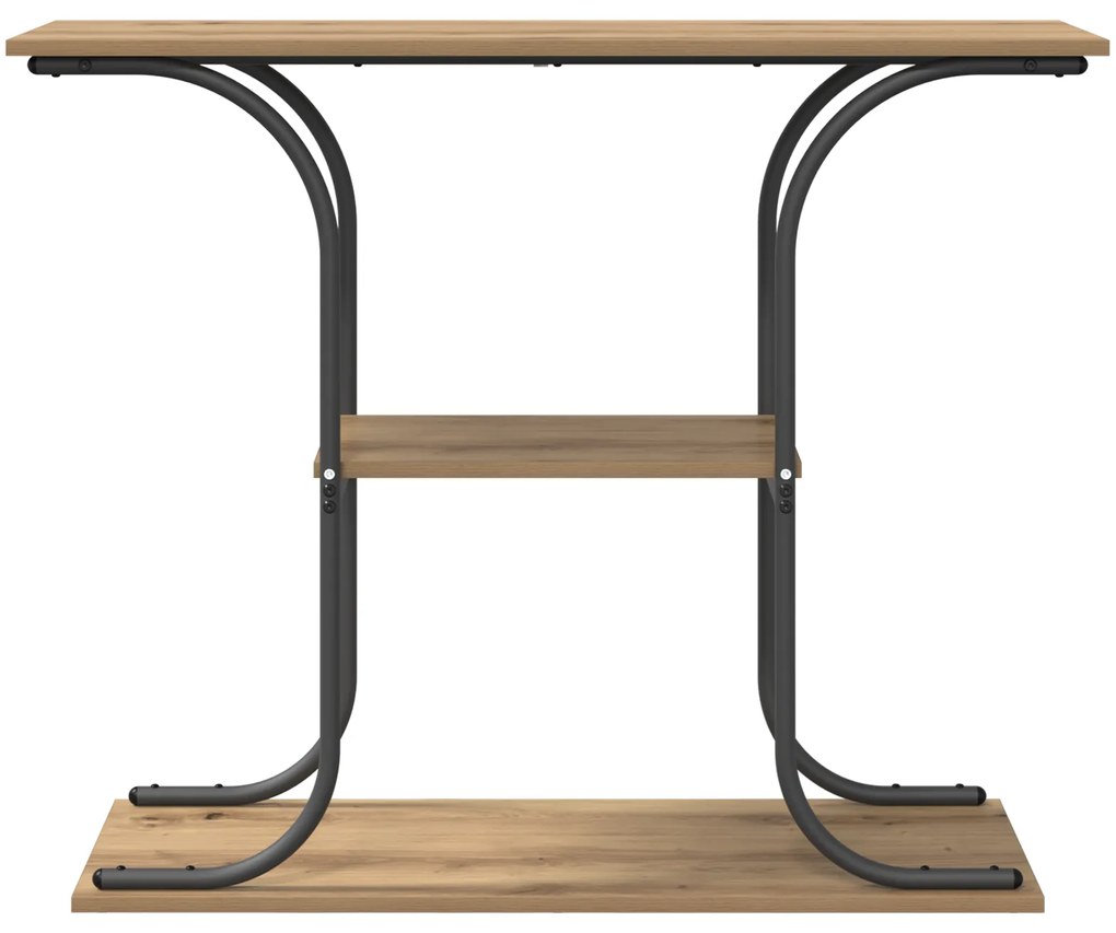 vidaXL Τραπέζι κονσόλας με ράφι artisan δρυς 101 x 35 x 80.5 εκ