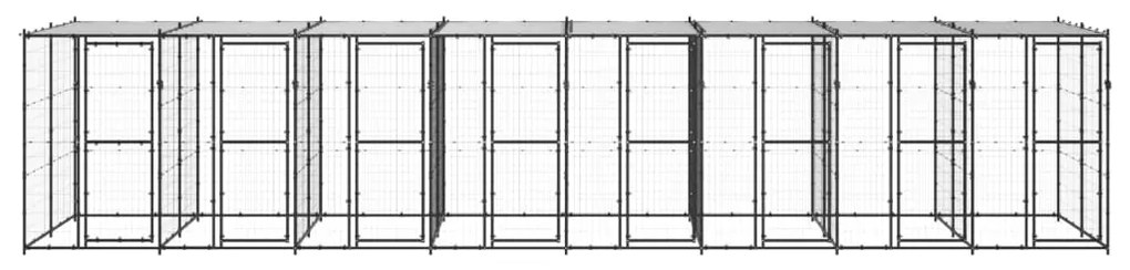 vidaXL Κλουβί Σκύλου Εξωτ. Χώρου με Στέγαστρο 19,36 μ² από Ατσάλι