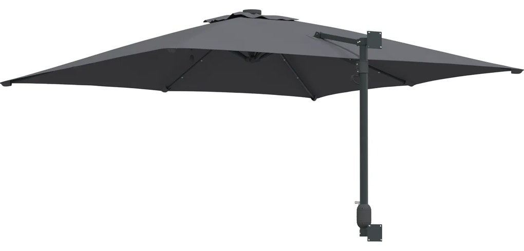 vidaXL Ομπρέλα Κήπου Ανθρακί 248.5 x 247.5 x 160 εκ. ύφασμα
