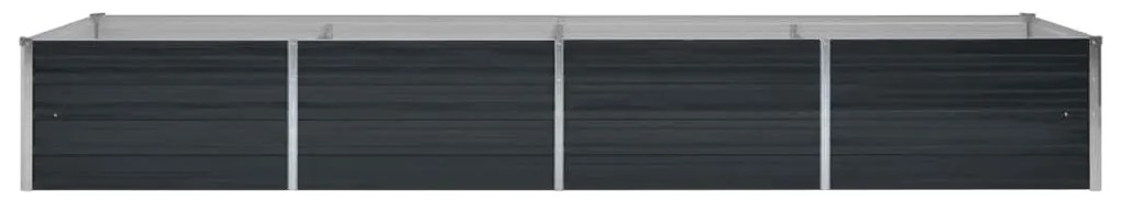 vidaXL Ζαρντινιέρα Υπερυψωμένη Ανθρακί 320x80x45 εκ. Γαλβαν. Χάλυβας