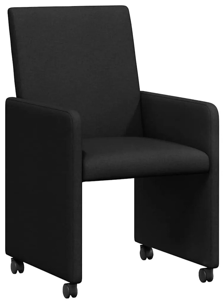 vidaXL Καρέκλα τραπεζαρίας 2 pcs Μαύρο 57 x 66 x 94 εκ ύφασμα