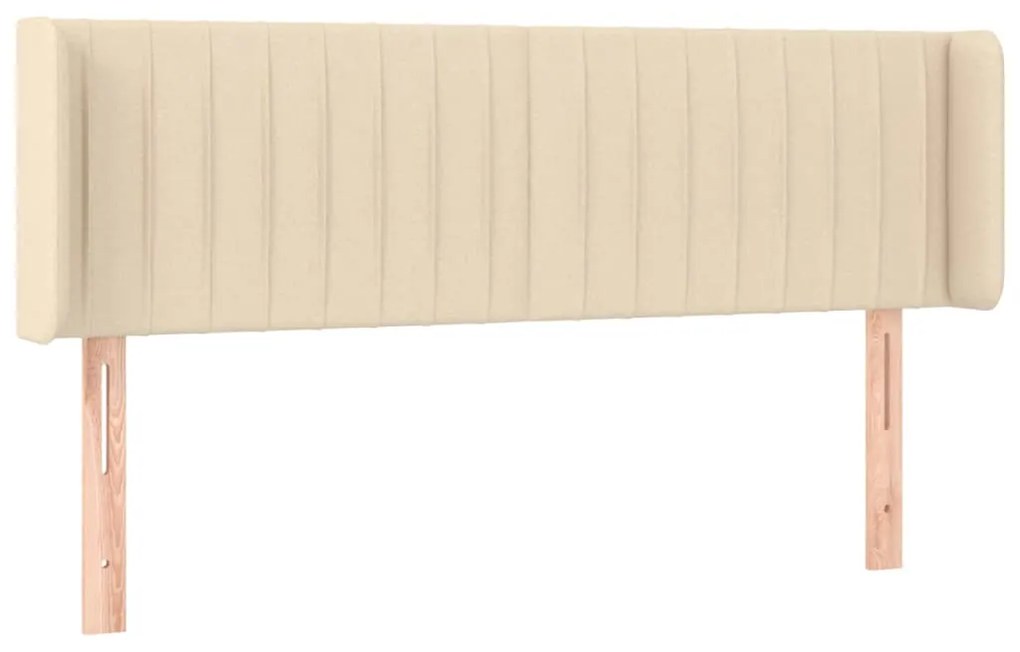 vidaXL Κεφαλάρι με Πτερύγια Κρεμ 147x16x78/88 εκ. Υφασμάτινο