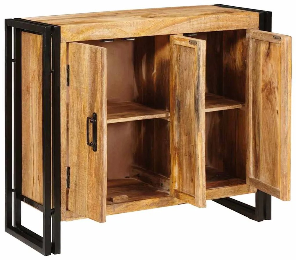 vidaXL Πλαϊνό γραφείο Καφέ 80 x 33 x 70 εκ. Μασίφ ξύλο μάνγκο
