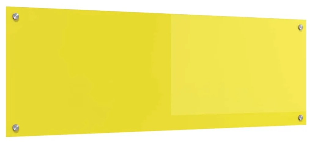 vidaXL Πίσω Πάνελ Κουζίνας Κίτρινο 120 x 40 x 0.6 εκ. σκληρυμένο γυαλί
