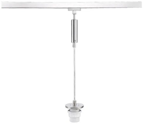 Κρεμαστό Φωτιστικό Ράγας 1xE27 40W Νίκελ ματ m6 - HV-TRACK 4 54221 Fischer Honsel-54221-Νίκελ Ματ 54221