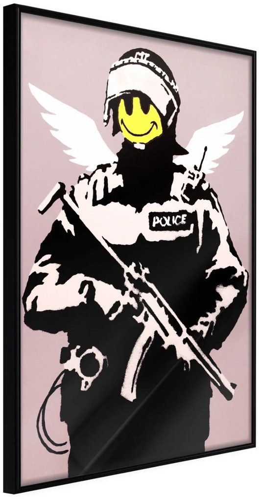 Αφίσα - Banksy: Flying Copper - 30x45 - Μαύρο - Χωρίς πασπαρτού