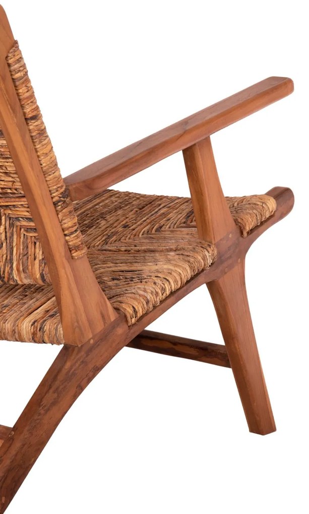 Καρέκλα - Πολυθρόνα TONDO C9914 Ξύλο TEAK - Ψάθα απο σχοινί Μπανάνας Φυσικό 69x74x68Υ εκ. 69x74x68 εκ.