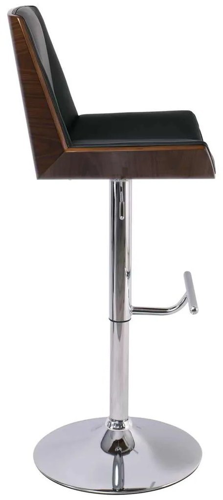 Σκαμπώ Bar NUMAN Χρώμιο/PU Μαύρο 52x50x62/96-83/117cm