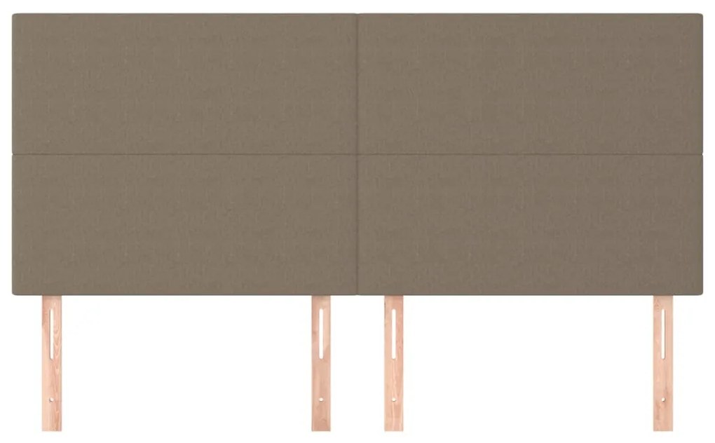 vidaXL Κεφαλάρια Κρεβατιού 4 τεμ. Taupe 80 x 5 x 78/88 εκ. Υφασμάτινο