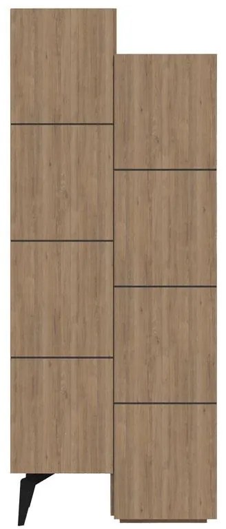 Ντουλάπι-στήλη Romane φυσικό 62.2x37.4x155.4εκ 62.5x37.4x155.4 εκ.