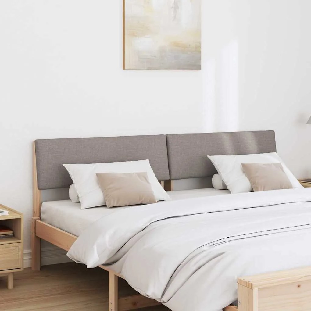 vidaXL Ταπετσαρισμένο κεφαλάρι Taupe 180 cm Στερεά ξυλεία πεύκου