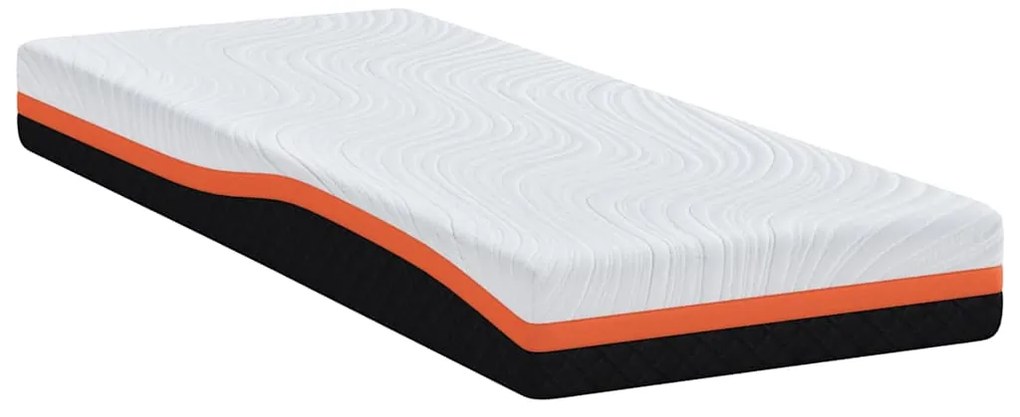 vidaXL Στρώμα Λευκό και Μαύρο 70 x 200 cm Αφρός Εμποτισμένος με Gel