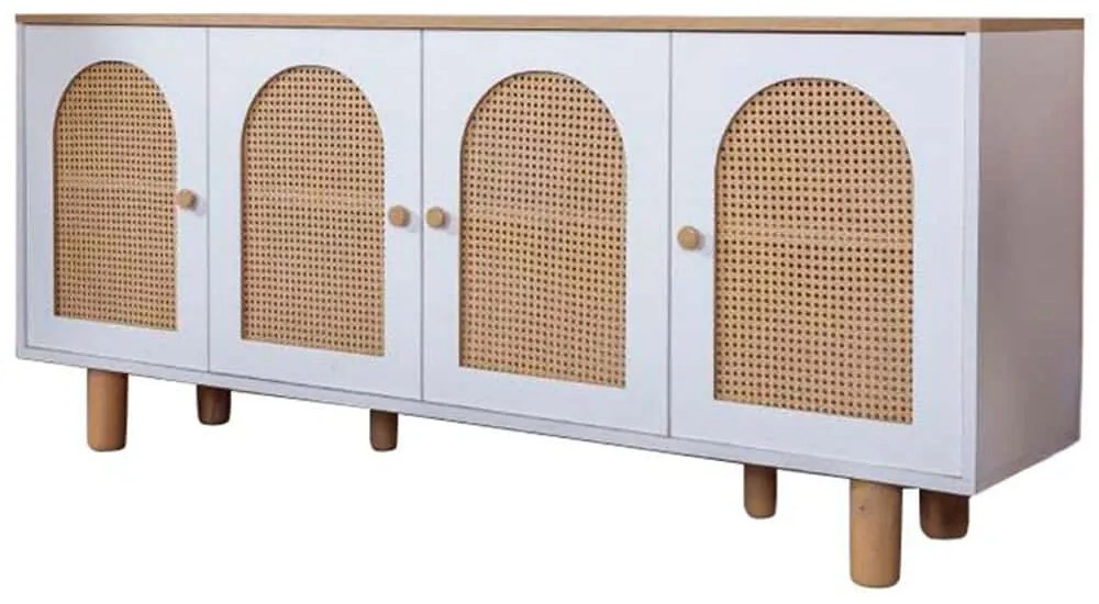 Μπουφές Bohem 277WLN1120 180x41x80cm White-Oak Mdf