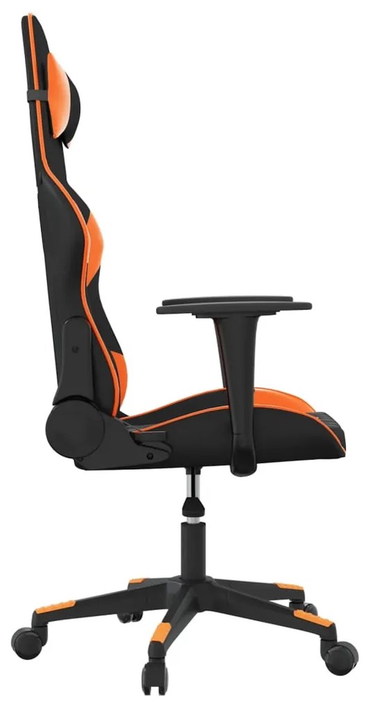 vidaXL Καρέκλα Gaming Μαύρο/Πορτοκαλί Συνθετικό Δέρμα