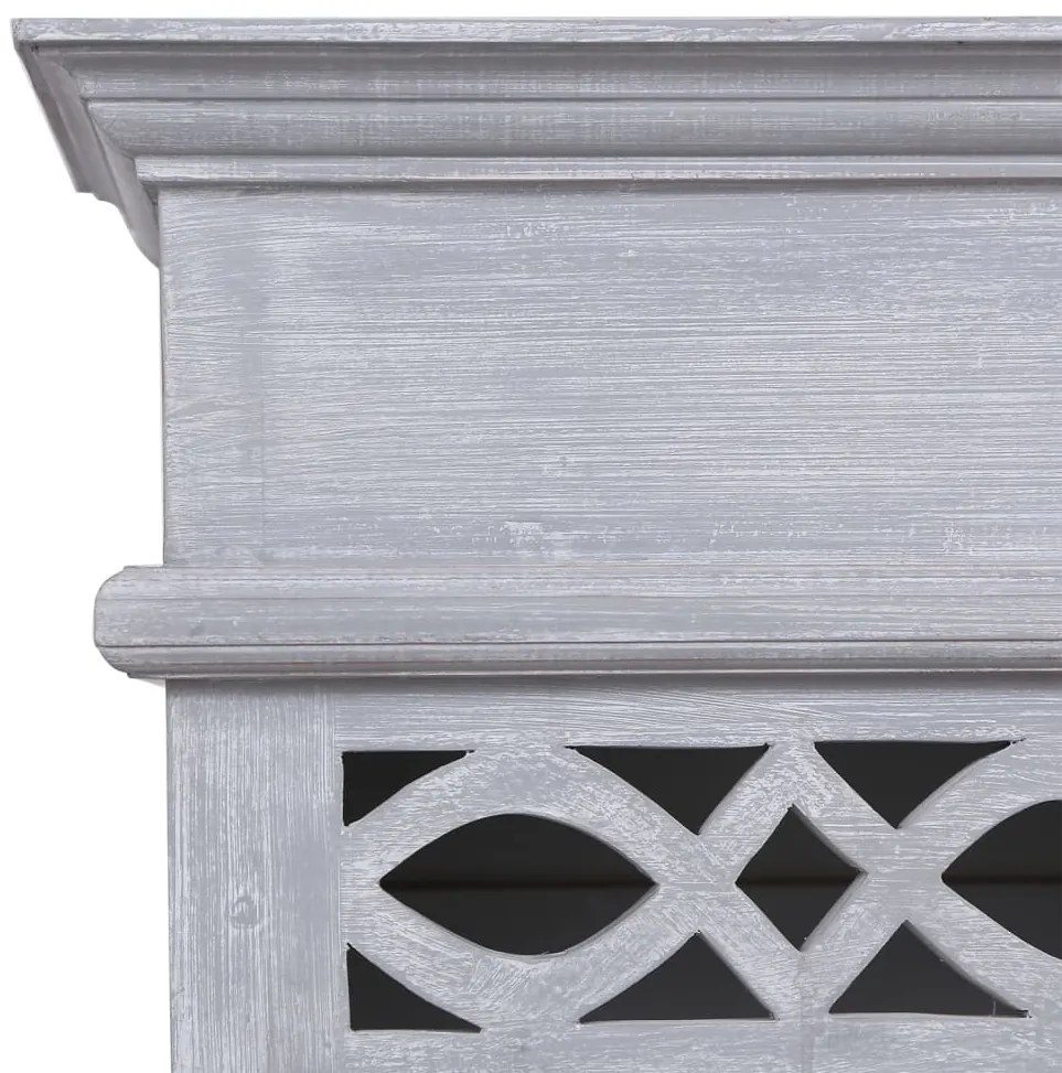 vidaXL Βιτρίνα 60 x 30 x 175 εκ. από Μασίφ Μαόνι